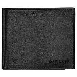 Бумажник , фактура гладкая, черный Davidoff. Цвет: черный