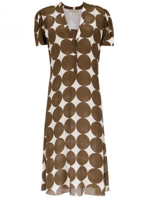 Printed midi dress Adriana Degreas. Цвет: коричневый