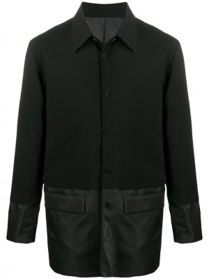 Куртка-рубашка со вставками D.Gnak. Цвет: черный