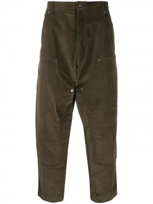 Широкие брюки с завышенной талией LC23. Цвет: зеленый
