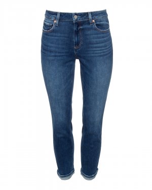 Укороченные джинсы  3505F72-3284 28 синий Paige. Цвет: синий