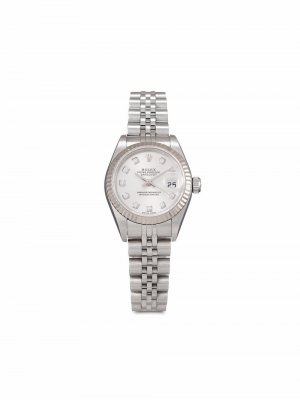 Наручные часы Lady-Datejust pre-owned 26 мм 2003-го года Rolex. Цвет: серебристый