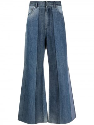 Расклешенные джинсы pre-owned в технике пэчворк Christian Dior. Цвет: синий
