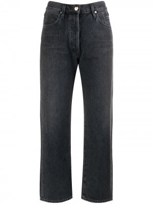 Укороченные джинсы прямого кроя GOLDSIGN. Цвет: черный