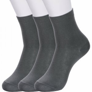 Носки 3 пары, размер 18, серый Conte. Цвет: темно-серый/серый