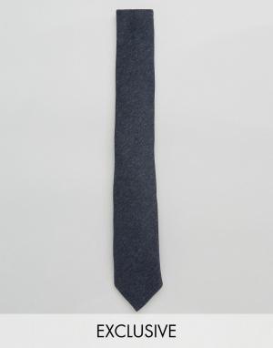 Трикотажный галстук Noak. Цвет: темно-синий