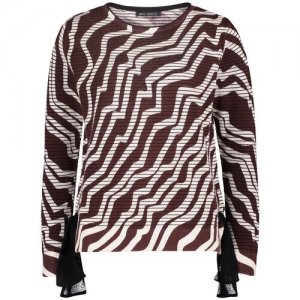 Пуловер женский, BETTY BARCLAY, артикул: 5658/2940, цвет: коричневый (7871), размер: 46 Barclay. Цвет: коричневый/белый