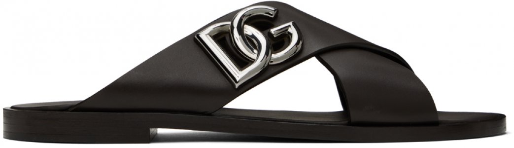 Коричневые легкие сандалии DG Dolce&Gabbana