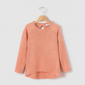 Пуловер удлиненный, 3-12 лет R édition. Цвет: розовый
