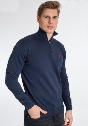 Вязаный свитер BRISON HALF-ZIP , цвет dark sapphire U.S. Polo Assn.