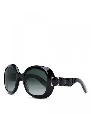 Солнцезащитные очки Lady 95.22 R2I, круглые, 58 мм DIOR, цвет Black Dior