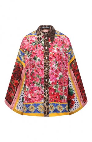 Шелковая рубашка Dolce & Gabbana. Цвет: разноцветный