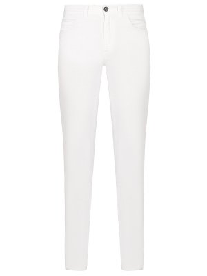 Белые джинсы прямого кроя Brioni. Цвет: белый