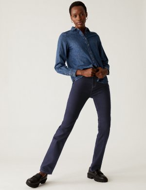 Прямые эластичные джинсы Sienna , индиго микс Marks & Spencer