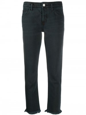 Укороченные джинсы с необработанными краями Current/Elliott. Цвет: синий