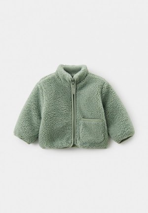Куртка меховая Sela. Цвет: зеленый