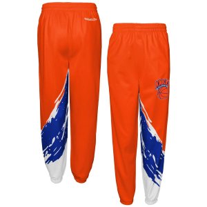 Молодежные брюки-ветровка Mitchell & Ness Orange New York Knicks Paintbrush Unbranded