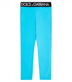 Леггинсы с логотипом , синий Dolce&Gabbana