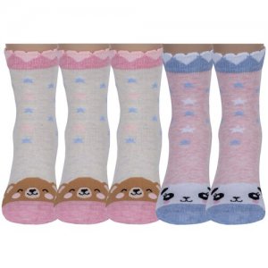 Комплект из 5 пар детских носков (Орудьевский трикотаж) микс 2, размер 12-14 RuSocks. Цвет: мультиколор