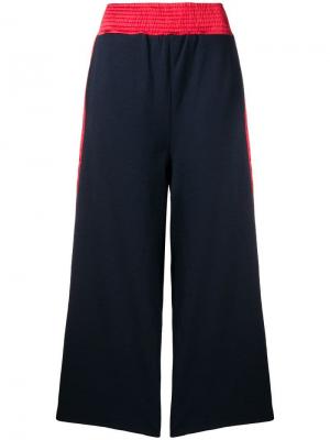 Широкие спортивные брюки с боковыми полосками Tsumori Chisato. Цвет: синий