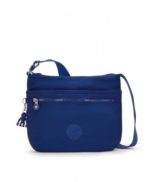 Женская синяя сумка через плечо на молнии , синий Kipling