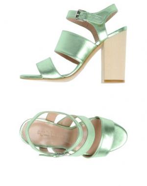 Босоножки на каблуке AGAIN&AGAIN. Цвет: светло-зеленый