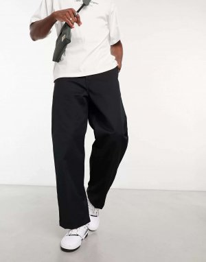 Черные свободные прямые брюки чиносы brooker Carhartt WIP. Цвет: черный