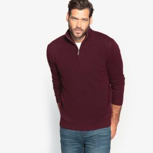 Пуловер с воротником-стойкой, 50% шерсти CASTALUNA FOR MEN. Цвет: темно-красный меланж,темно-синий меланж