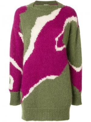 Объемный свитер с узором Wunderkind. Цвет: многоцветный