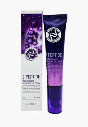 Крем для кожи вокруг глаз Enough Premium 8 Peptide Sensation Pro Balancing Eye Cream Омолаживающий с пептидным комплексом, 30 мл. Цвет: белый
