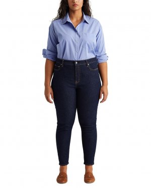 Женские джинсы скинни с высокой посадкой , темно-синий Lauren Ralph