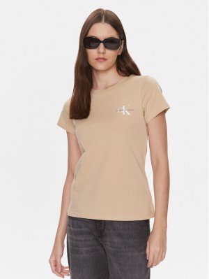 Комплект из 2 футболок узкого кроя , бежевый Calvin Klein