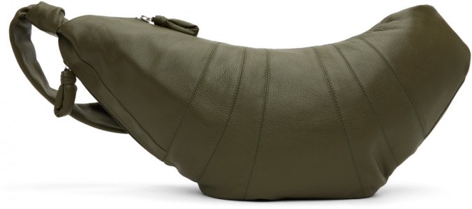 Большая сумка для круассанов цвета хаки Lemaire