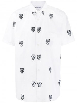 Рубашка с короткими рукавами и принтом Comme Des Garçons Shirt Boys. Цвет: белый