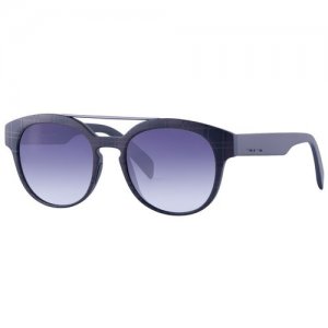 Солнцезащитные очки , круглые, оправа: пластик, градиентные, с защитой от УФ, серый Italia Independent. Цвет: серый