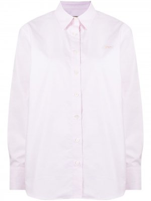 Рубашка с вышитым логотипом Maison Kitsuné. Цвет: розовый