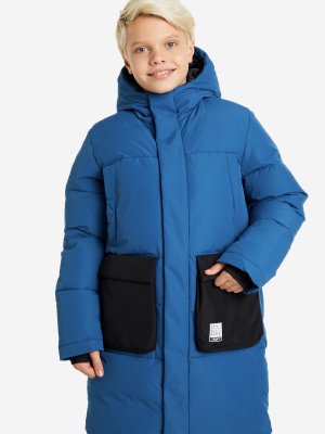 Пальто утепленное для мальчиков , Синий, размер 158 Termit. Цвет: синий