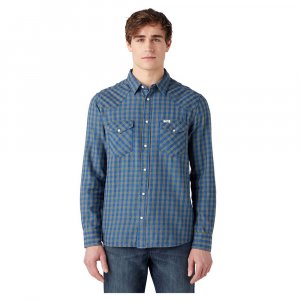 Рубашка с длинным рукавом Western Regular Fit, синий Wrangler