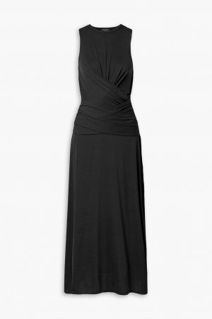 Платье миди из эластичного джерси с запахом Rose RAG & BONE, черный bone