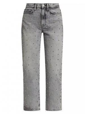 Укороченные джинсы Le Jane с заклепками , цвет subculture Frame