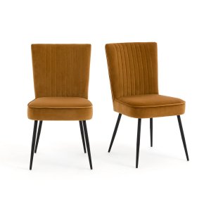 Комплект из 2-х винтажных стульев LaRedoute. Цвет: желтый