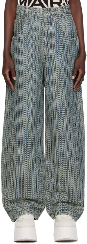 Синие джинсы с монограммой Marc Jacobs