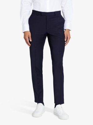 Костюмные брюки узкого кроя из смесовой шерсти, чернильный DKNY
