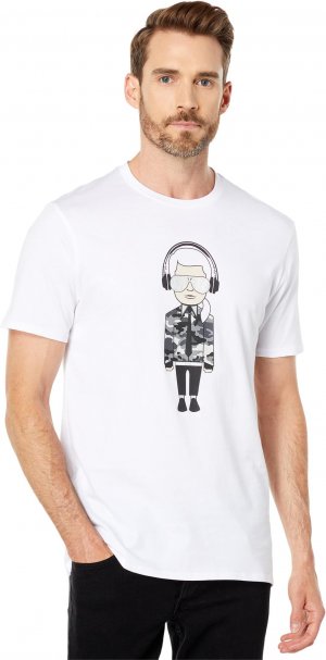 Персонаж в наушниках со светоотражающими чернилами , белый Karl Lagerfeld Paris