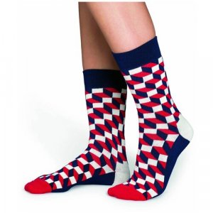 Носки , размер 29, серый, мультиколор Happy Socks. Цвет: микс/серый