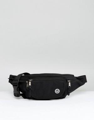Черная сумка-кошелек на пояс Hype. Цвет: черный
