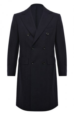 Шерстяное пальто Sartorio. Цвет: синий