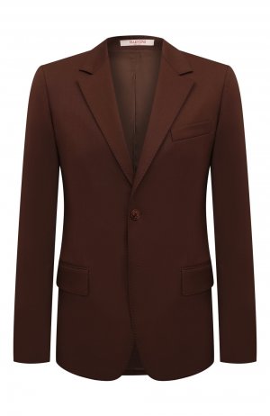 Шерстяной пиджак Valentino. Цвет: коричневый