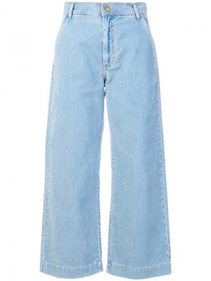 Широкие вельветовые джинсы Mih Jeans. Цвет: синий