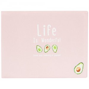 Обложка на студенческий Life is - pink and avocado Kawaii Factory. Цвет: розовый